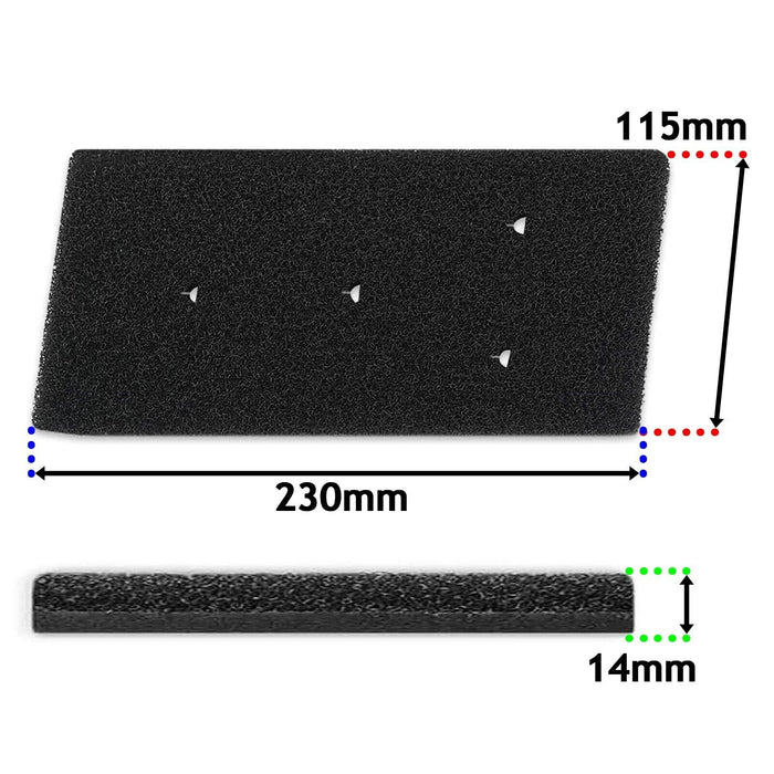 Tumble Dryer Foam Filter for WHIRLPOOL / BAUKNECHT Heat Pump Sponge Pads (Pack of 4)
