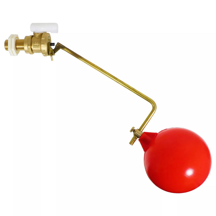1/2" Part 2 Valve Low Pressure Side Entry Toilet Cistern Ballcock + 4 1/2" Ball Float Kit