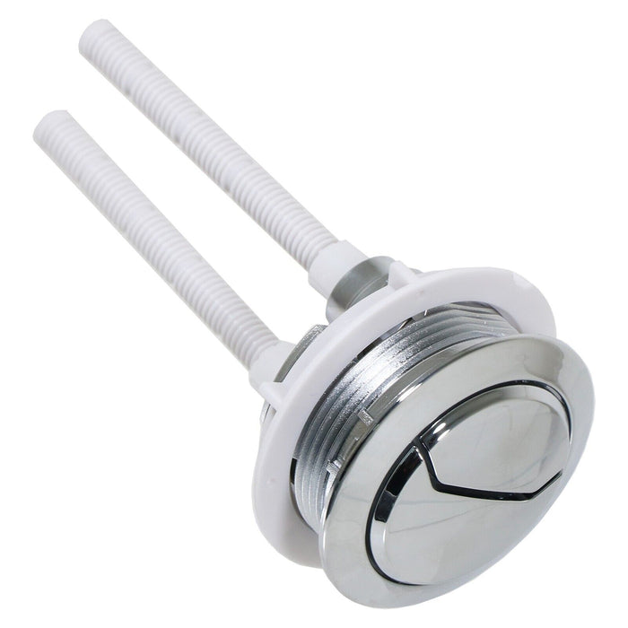 Toilet Dual Flush Button 48mm WC Cistern Chrome Plated 110mm Double Push Rod Kit