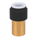 Radiator Valve 15mm x 10mm Black Pushfit Reducing Straight Speed Fit Compression Stem