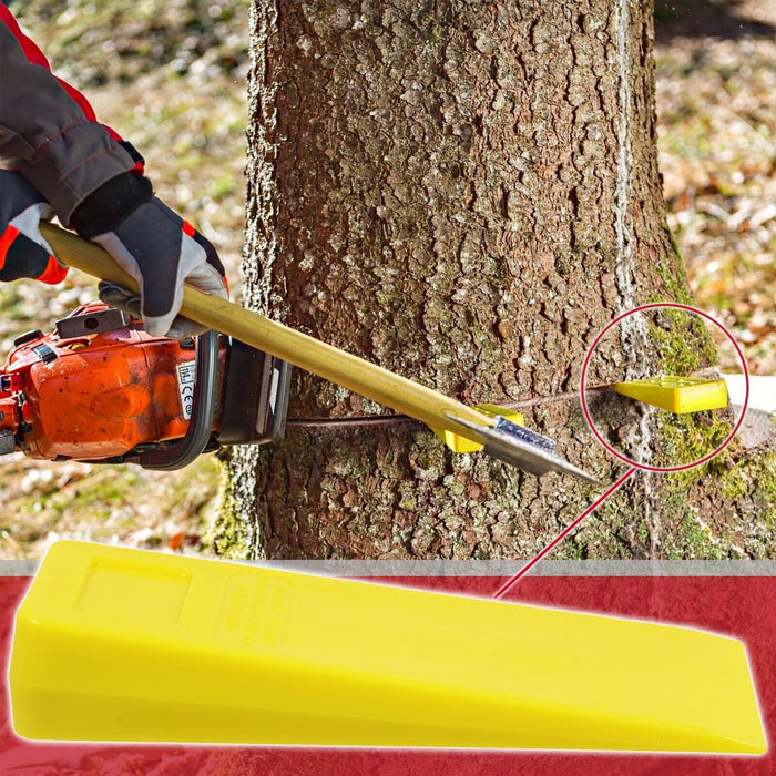 Tree Felling Wedge Heavy Duty Chainsaw Log Wood Cutting Cleaving Block Tools (8", Pack of 2)