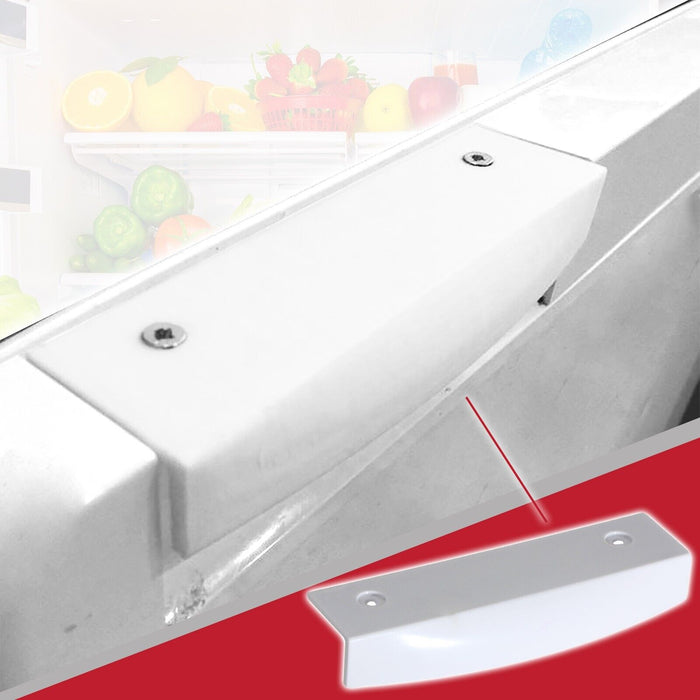 Universal Replacement Fridge Freezer Handgrip Door Handle (White, 145mm, Pack of 2 Handles)