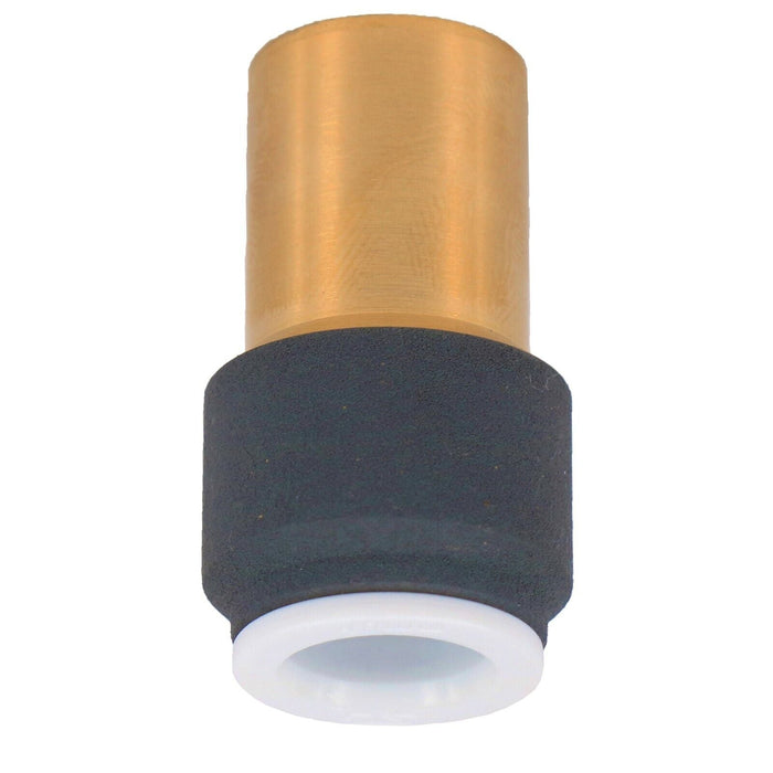 Radiator Valve 15mm x 10mm Anthracite Pushfit Reducing Straight Speed Fit Compression Stem Valves (Pack of 2)