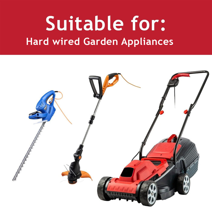 Power Cable for Einhell Lawnmower Strimmer Hedge Trimmer 12M Mains Lead Plug