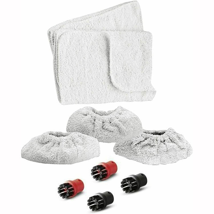 Terry Covers and Brush Nozzle set for Karcher SC1 SC2 SC3 SC4 SC5 Steam Cleaners