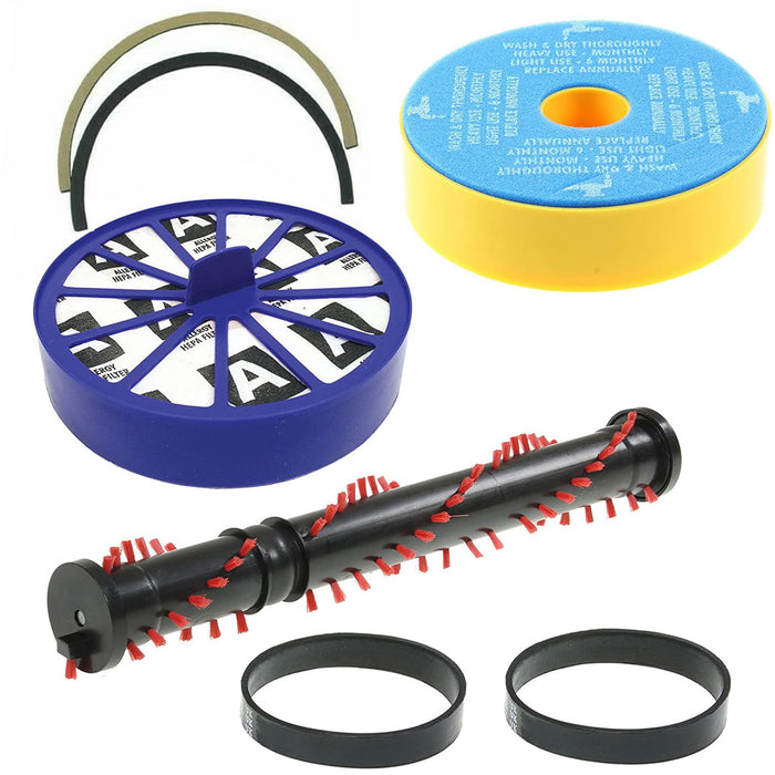 Filters Set + Brushroll Bar + Drive Belt Kit for Dyson DC07 Vacuum Non Clutch Allergy Washable Pre & Post Motor HEPA Filter
