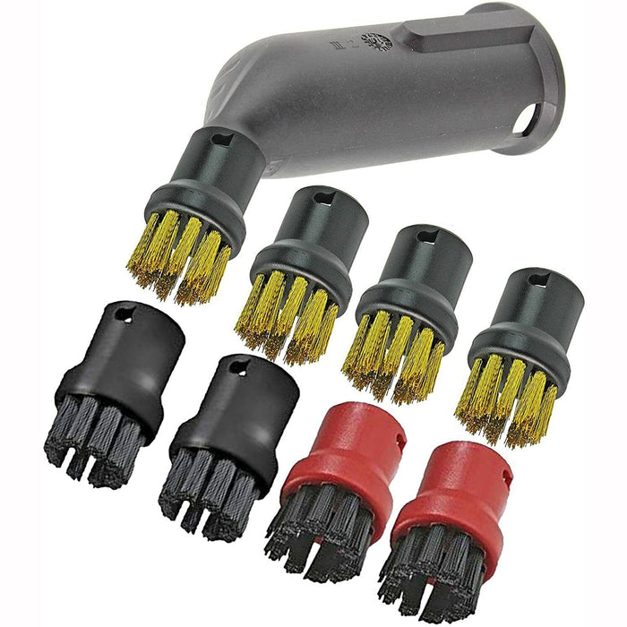 Jet Spray Nozzle with Nylon + Wire Brushes for KARCHER SC1 SC2 SC3 SC4 SC5 Steam Cleaner Detail Attachment