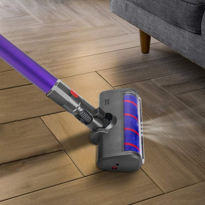 Hard Floor Turbine Tool Brush for Dyson V7 SV11 Vacuum + Purple Rod Wand Tube