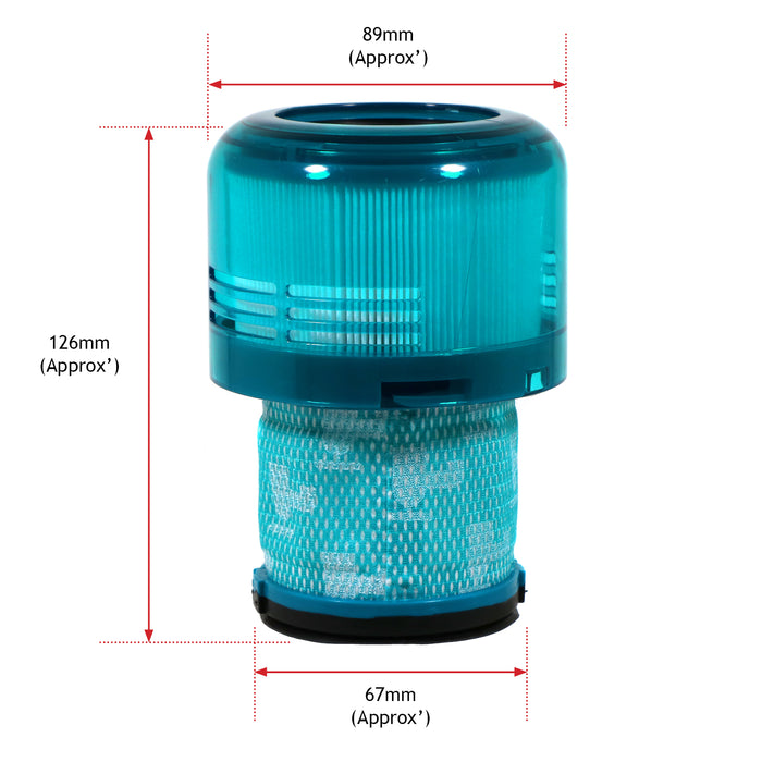 Filter Fits DYSON V15 SV22 Vacuum Replacement Detect Washable Absolute + Brush