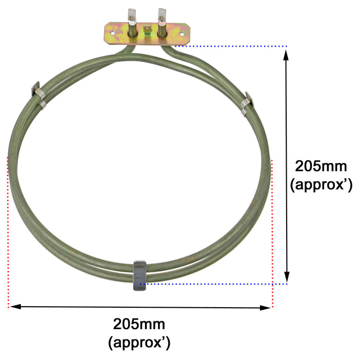 2100W Heater Element compatible with Flavel Milano E50 E60 100 Fan Oven / Cooker