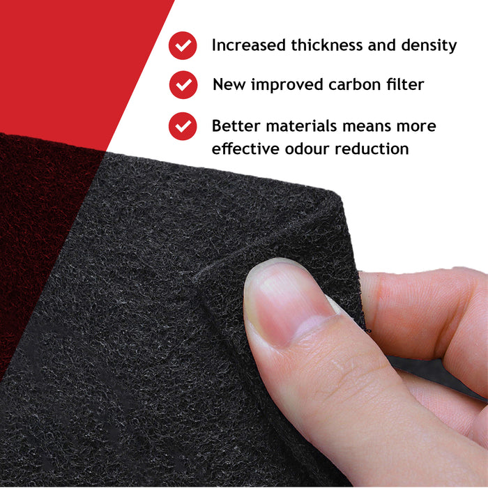 Universal Cooker Hood Carbon Grease Filter Kit for Kitchen Extractor Fan Vent (4 x Grease + 2 x Carbon Filters)