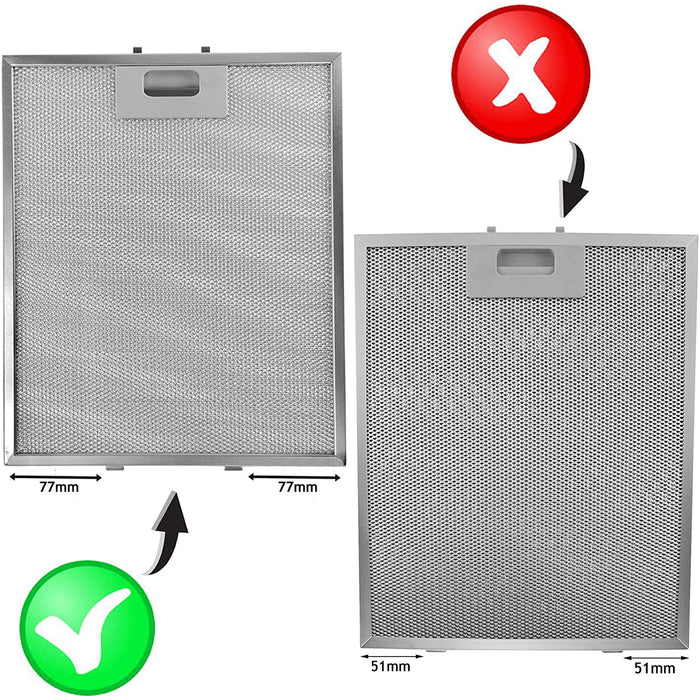Grease Filter for Klarstein Sabia Cooker Hood 318 x 258mm Metal Mesh Extractor