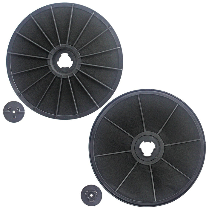 Carbon Charcoal Filters for Moffat MCH660B MCH660W MCH660X MCH662G MH65B MH65W Cooker Hood (Pack of 2)