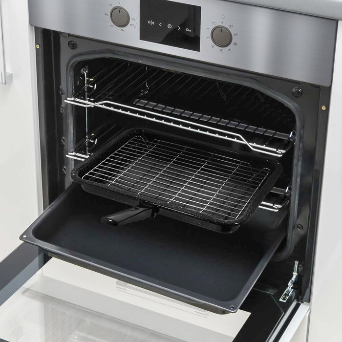 Universal Grill Pan Small Oven Cooker Rack and Detachable Handle 38cm x 27.5cm