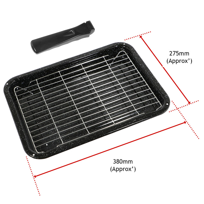Small Grill Pan + Rack and Detachable Handle for TRICITY BENDIX Oven Cooker
