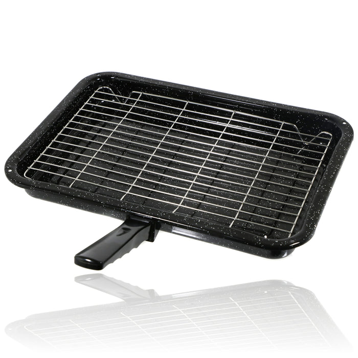 Universal Grill Pan Small Oven Cooker Rack and Detachable Handle 38cm x 27.5cm