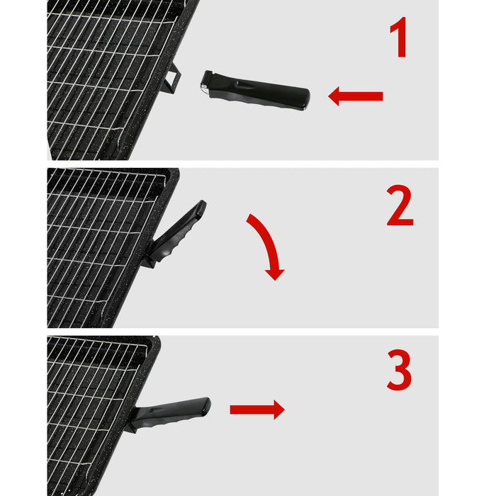 Small Grill Pan + Rack and Detachable Handle for INDESIT Oven Cooker