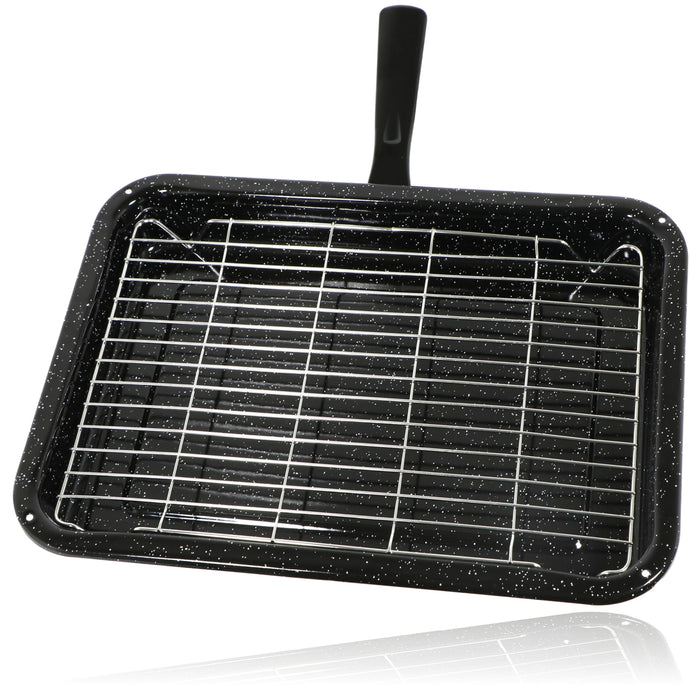 Universal Grill Pan Small Oven Cooker Rack and Detachable Handle 38cm x 27.5cm