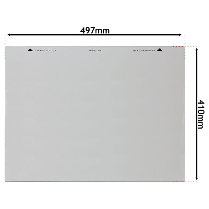 Main Inner Door Glass Pane for STOVES Oven Cooker (497mm x 410mm)