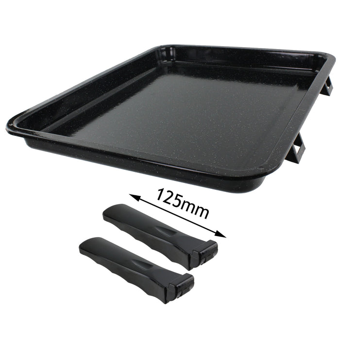 Extra Large Enamel Grill Tray & Rack for DIPLOMAT Oven Cooker (370 x 440mm)