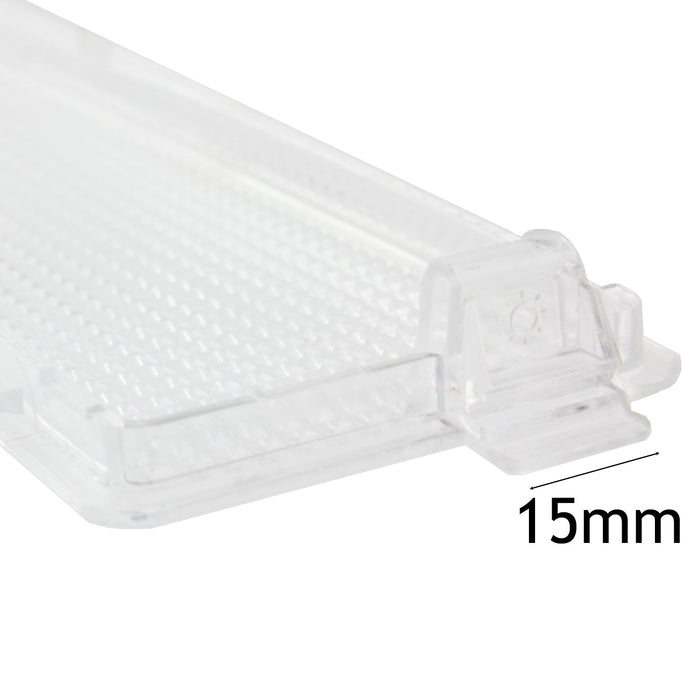 Light Diffuser / Lens Cover Plate for Zanussi ZHC60136X Cooker Hood Vent Extractor (372mm x 58mm)