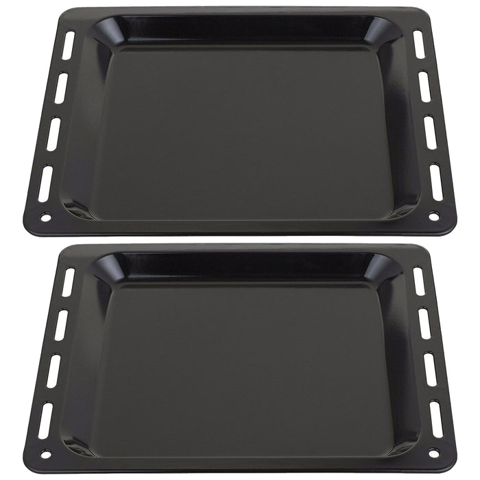 Baking Tray Enamelled Pan for De Dietrich Oven Cooker (448mm x 360mm x 25mm, Pack of 2)