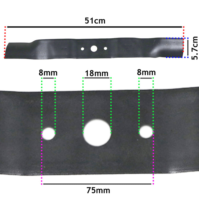 Mountfield Lawnmower Blade SP533 HW511PD SP533ES SP53H UT10 51cm 181004459/0