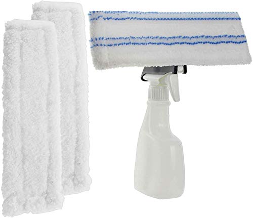 Window Cleaning Spray Bottle Kit Spray Bottle compatible with Beldray + 3 x Microfibre Pads.