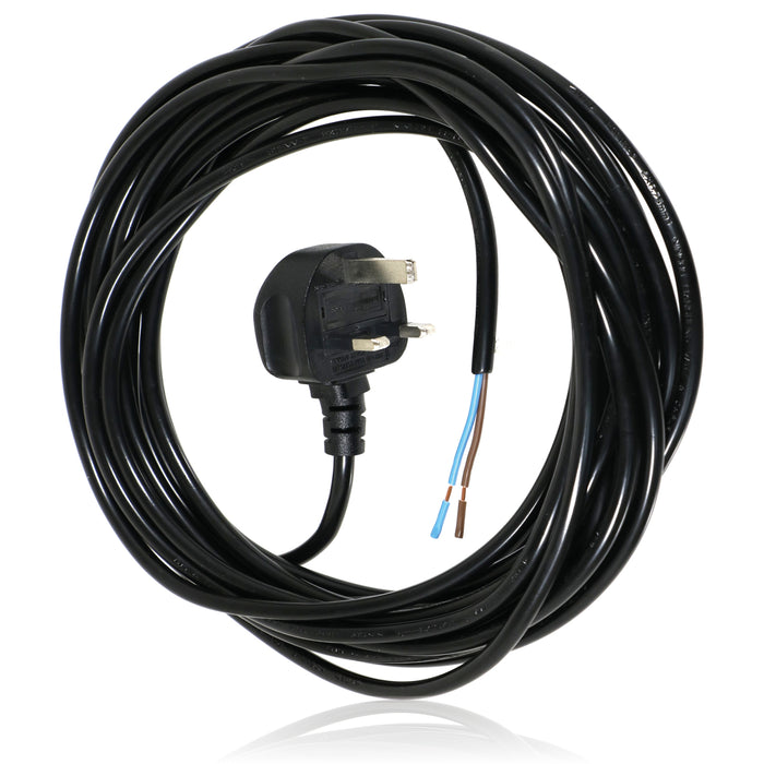 Power Cable for Xceed Lawnmower & Garden Strimmer Mains Power Lead (UK Plug, Black, 8.4m)