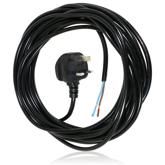 Power Cable for Numatic James Vacuum Cleaner Mains Power Lead (UK Plug, Black, 8.4m)