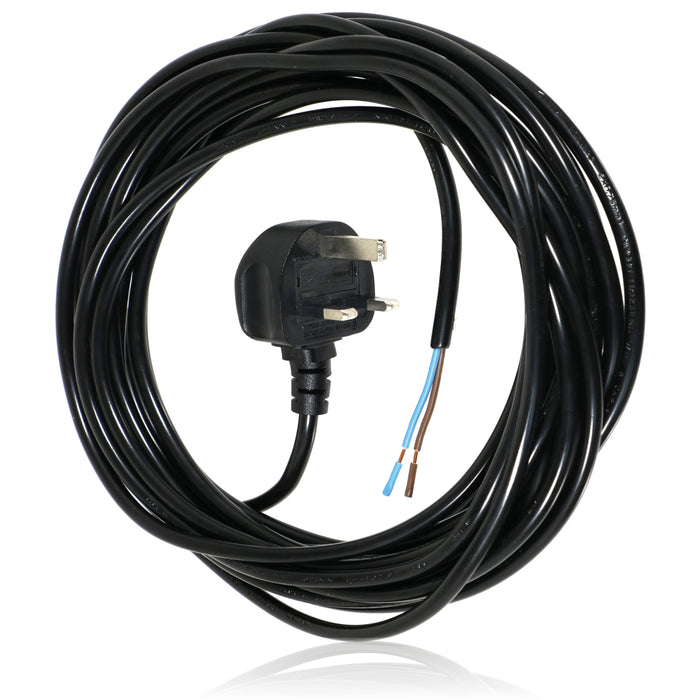 Power Cable for McGregor Lawnmower & Garden Strimmer Mains Power Lead (UK Plug, Black, 8.4m)