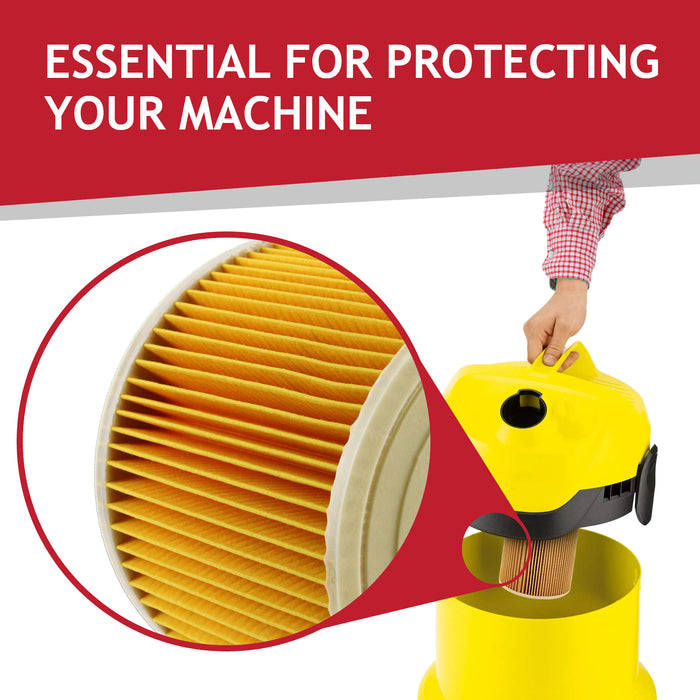 Vacuum Cleaner Dust Bags + Filter Cartridge compatible with Karcher WD3 WD3P MV3 Wet & Dry (Pack of 10 + Fresheners)