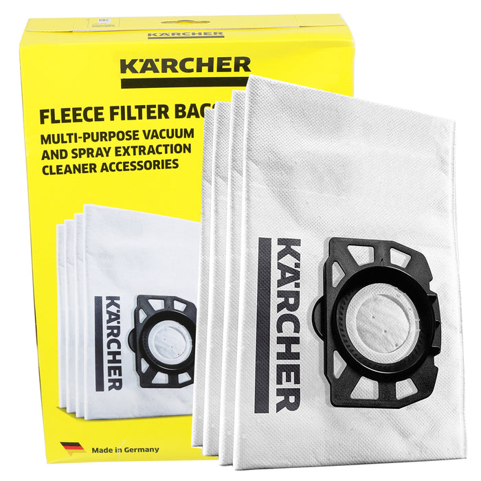 KARCHER Bags WD 3 SE 4001 Fleece Filter Vacuum Dust Bag KFI 357 Pack of 4 2.863-314.0 28633140