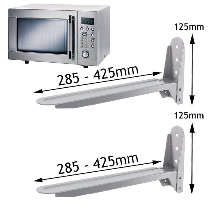 Silver Wall Mount Brackets for Swan Microwave x 2