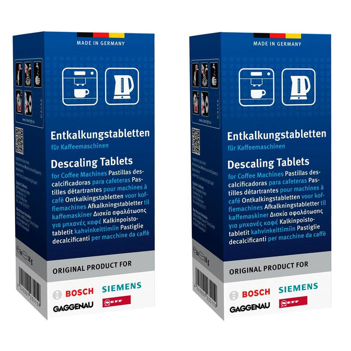 Bosch Descaler Tablets For Tassimo Coffee Machine (2 x Boxes of 6) 310967