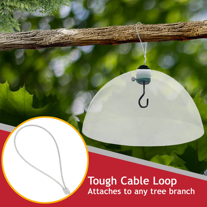 Squirrel Baffle Dome Adjustable Hook Wild Bird Feeder Hanging Guard 40cm