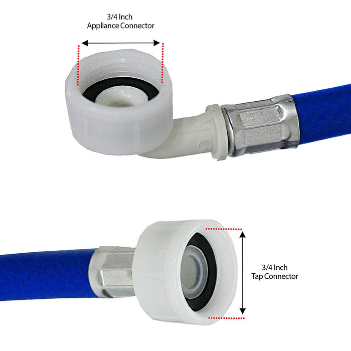 Water Fill Pipe & Drain Hose Extension Kit for Caple Washing Machine Dishwasher (2.5m, 18mm / 22mm)