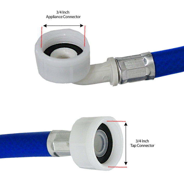 Fill Hose + Drain Hose Extension Set for LOGIK CURRYS ESSENTIALS MATSUI Washing Machine & Dishwasher 5m + 5m (+ PTFE Tape)