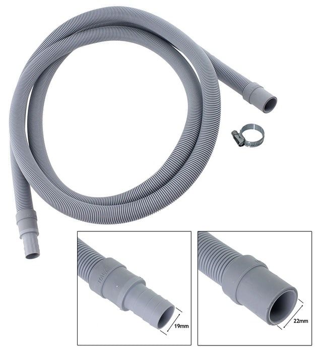 Fill Hose + Drain Hose Extension Set for RUSSELL HOBBS SAMSUNG SANDSTROM Washing Machine & Dishwasher 5m + 5m (+ PTFE Tape)