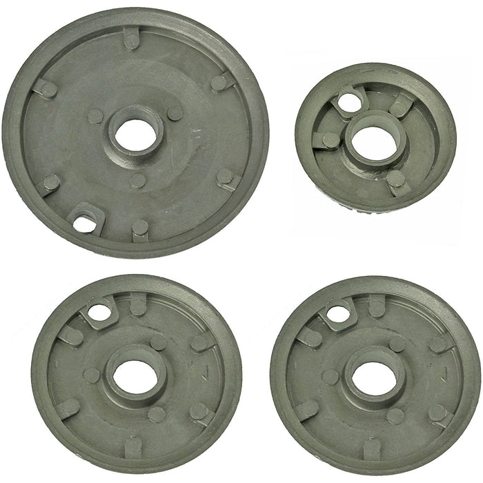 Non Universal Oven Cooker Hob Gas Burner Crown & Flame Cap Kit for CDA - Small, 2 Medium & Large, 55mm - 100mm