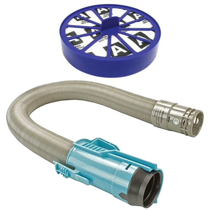 Blue Stretch Hoover Hose & HEPA Post Filter for Dyson DC07 Vacuum Cleaner