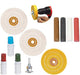 7 PC Metal Cleaning, Polishing & Buffing Kit for Drill + 4 Piece Compound Set
