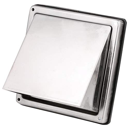 Stainless Steel External Wall Air Vent Non Return Flap Outlet (5" / 125mm)