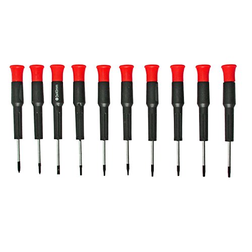 18 Piece Large and Small Precision Screwdriver Set (Phillips, Pozi, Flat, Slotted, Torx + Wall Mountable Bracket)