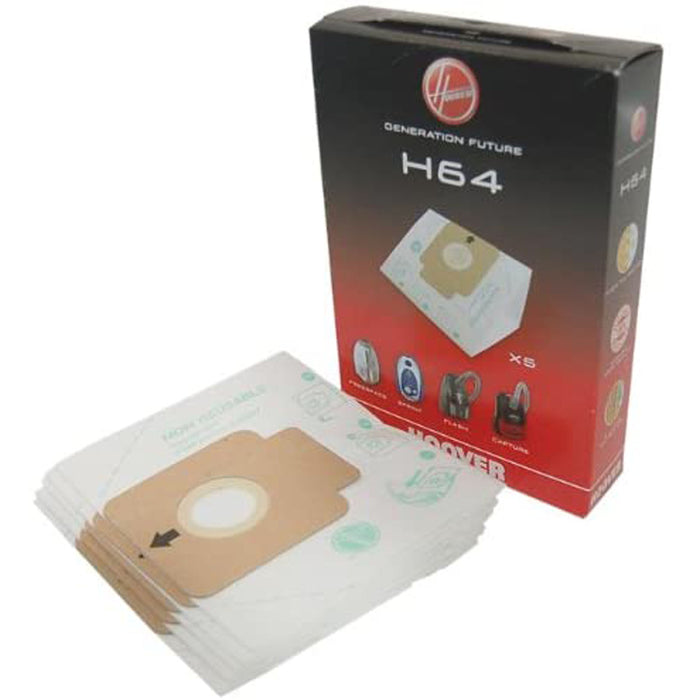 HOOVER Vacuum Cleaner H64 Dust Bag Genuine Freespace Sprint Flash Capture Cylinder 09200245 (Pack of 3)