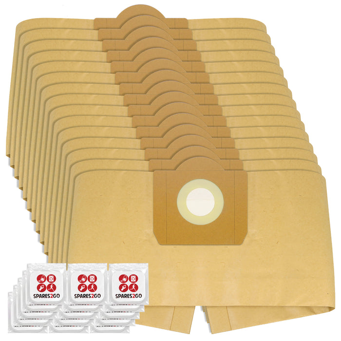 Vacuum Cleaner Dust Bags for Earlex 1100 Wet & Dry Combo, WD1000 Combivac, WD1200P Powervac (Pack of 15 + Freshener Tabs)
