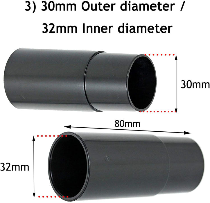 Sander Planer Dust Extractor Power Tool Adapters for BLACK & DECKER (Pack of 6, 26mm 30mm 32mm 35mm 38mm)