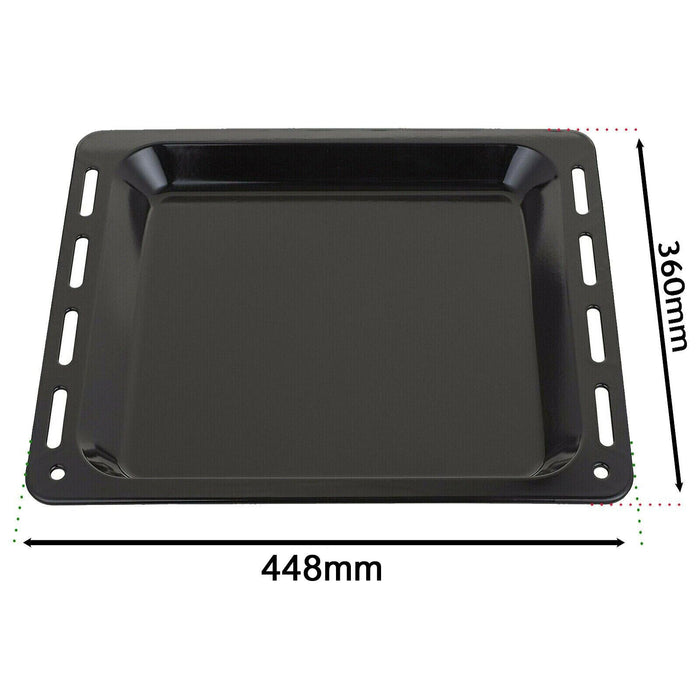 Baking Tray Enamelled Pan for Diplomat Oven Cooker (448mm x 360mm x 25mm, Pack of 2)