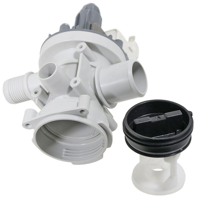 Drain Pump + Filter compatible with CURRYS ESSENTIALS Washing Machine C100WM10, C510WM11, C510WMS13
