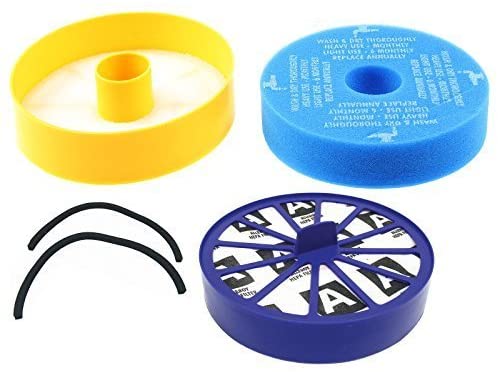 Brushroll + Filters Set + Seal Kit for Dyson DC07 Vacuum Allergy Washable Pre & Post Motor HEPA Filter